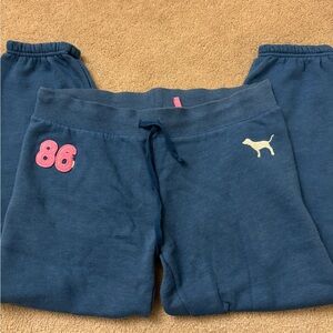 PINK Vintage Blue 3/4 Sweatpants